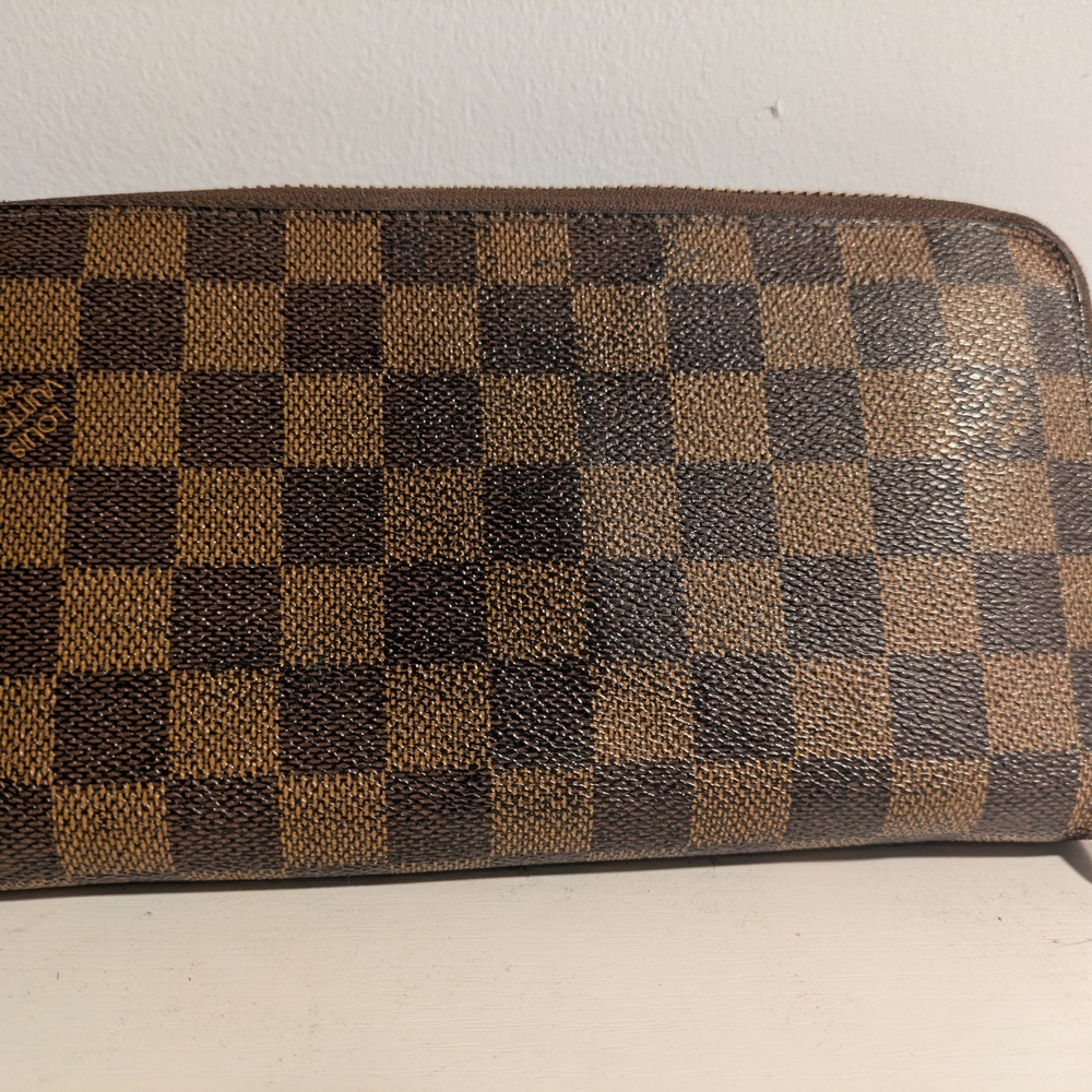 Louis Vuitton Brown and Black Checkered Wallet